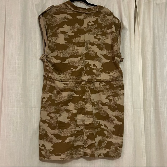 Free People Sahara Sunsets Buttoned Camo Mini Dress Large with Pockets - Picture 13 of 14